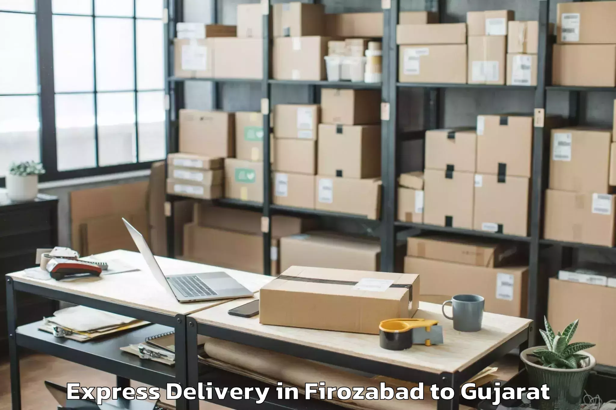 Book Firozabad to Sayla Express Delivery